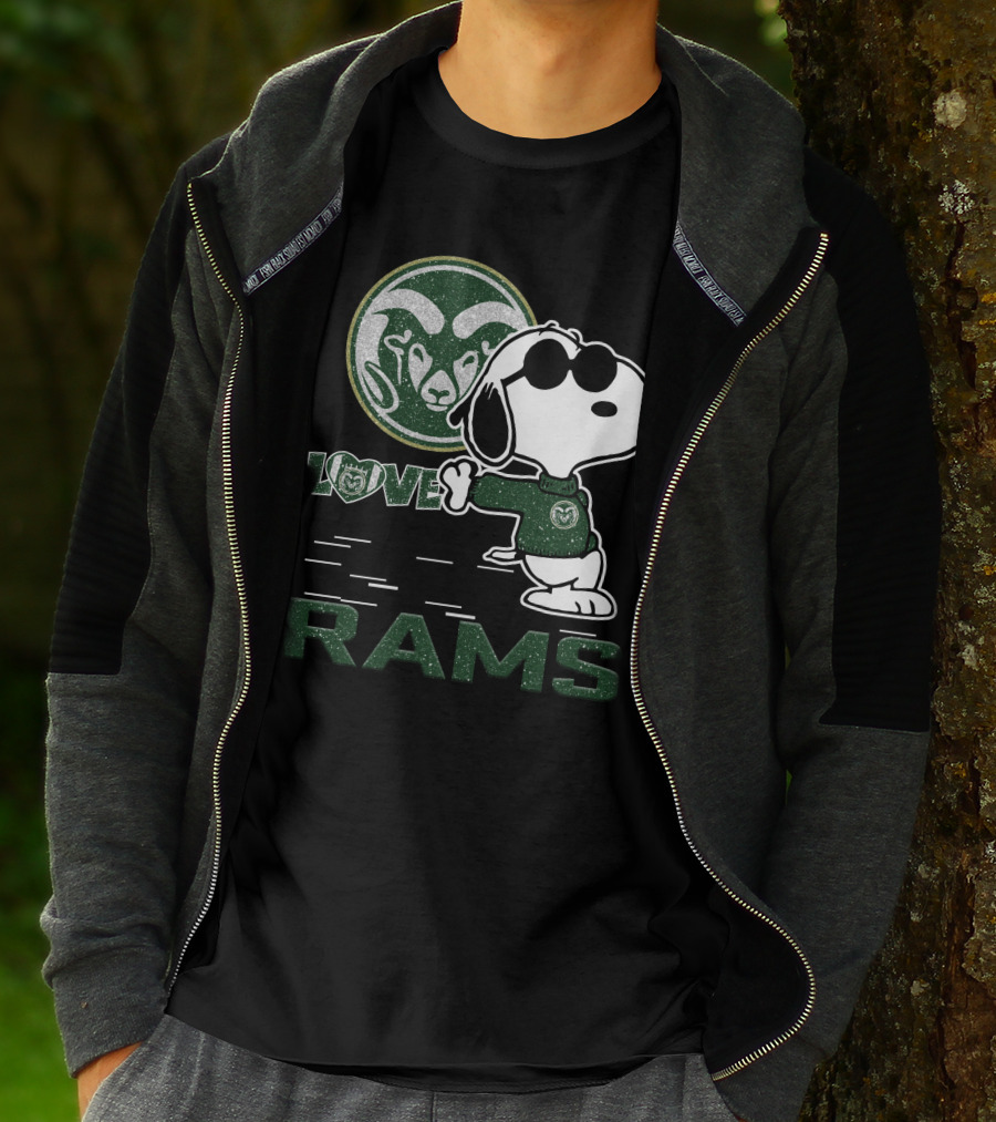 Snoopy Love Colorado State Rams Peanuts Sports Team Spirit T-Shirt