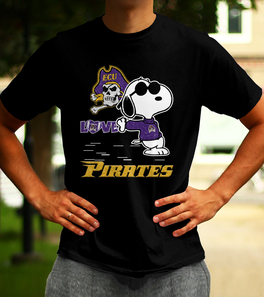 Snoopy ECU Love Pirates T-Shirt