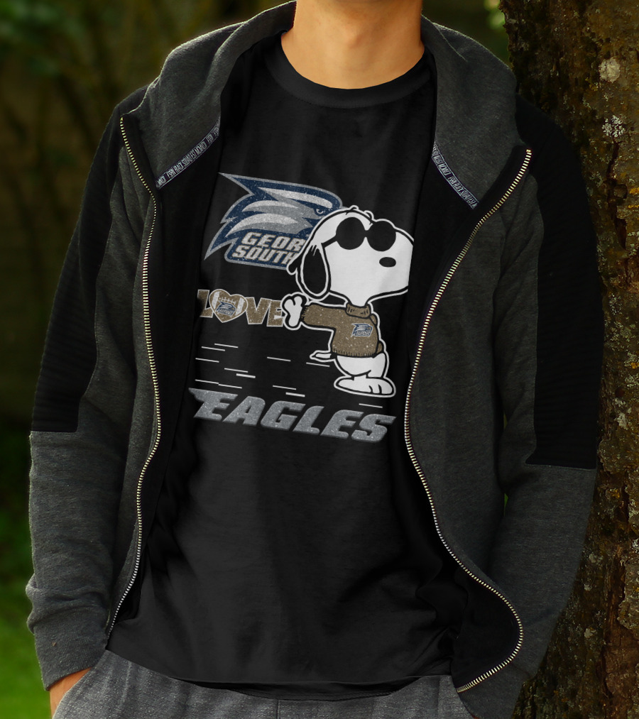 Snoopy Georgia Southern Eagles Love T-Shirt