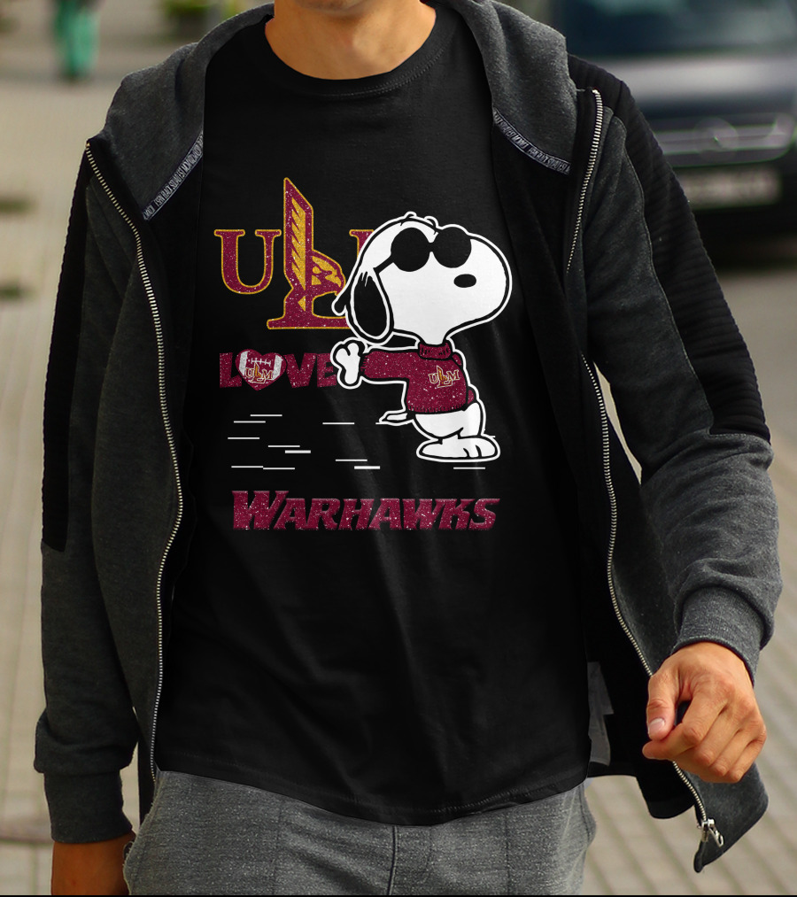 Snoopy ULM Love Warhawks T-Shirt