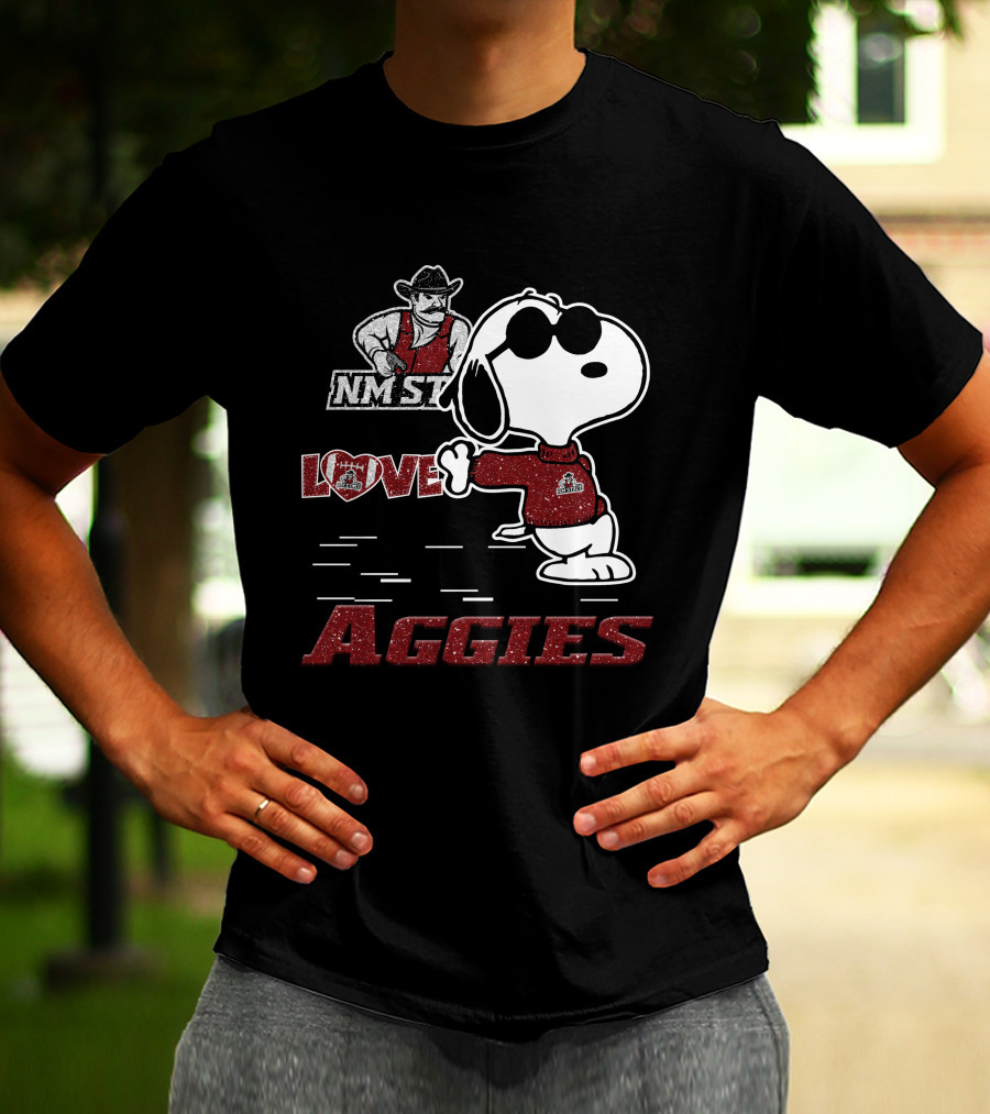 Snoopy Love NM State Aggies T-Shirt