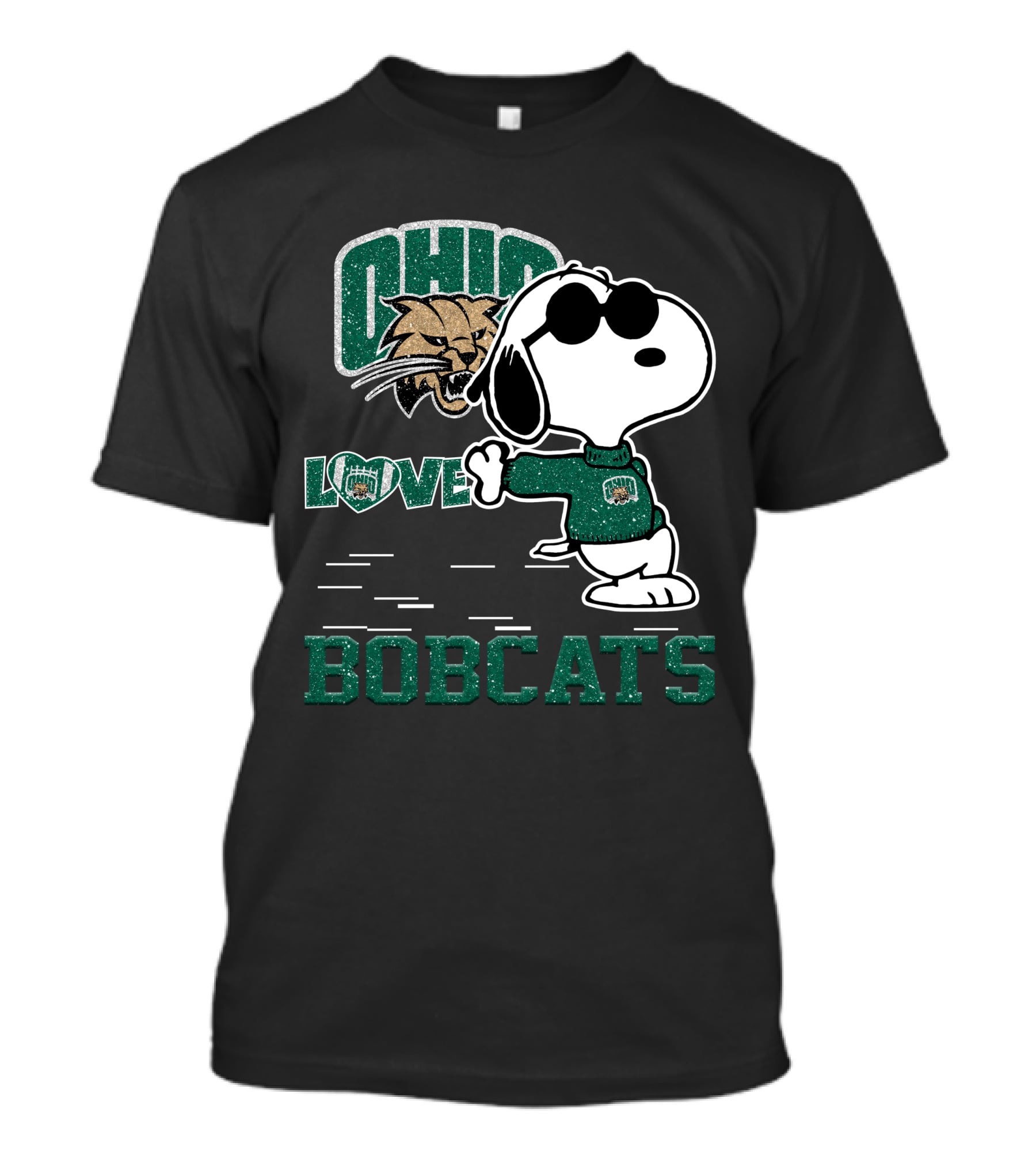 Snoopy Ohio Bobcats Love With Bobcat T-Shirt