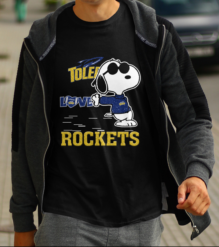 Snoopy Love Toledo Rockets T-Shirt
