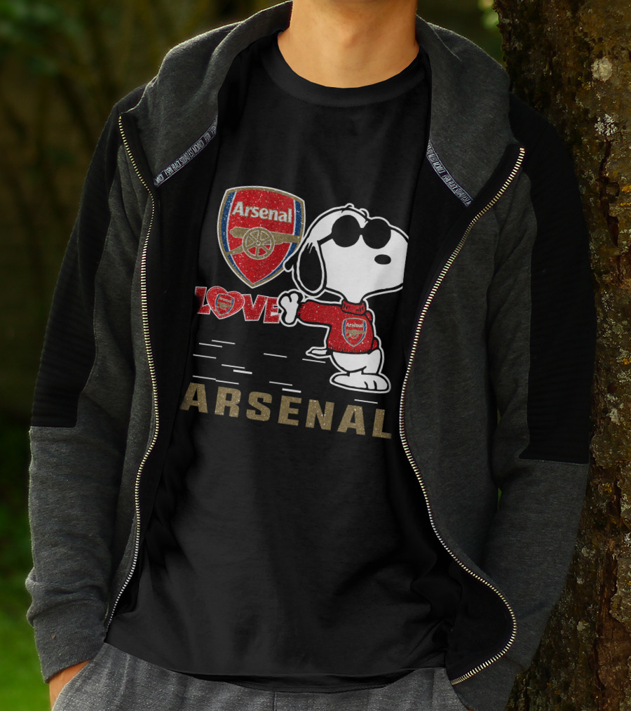 Snoopy Arsenal Love Arsenal Football Club T-Shirt