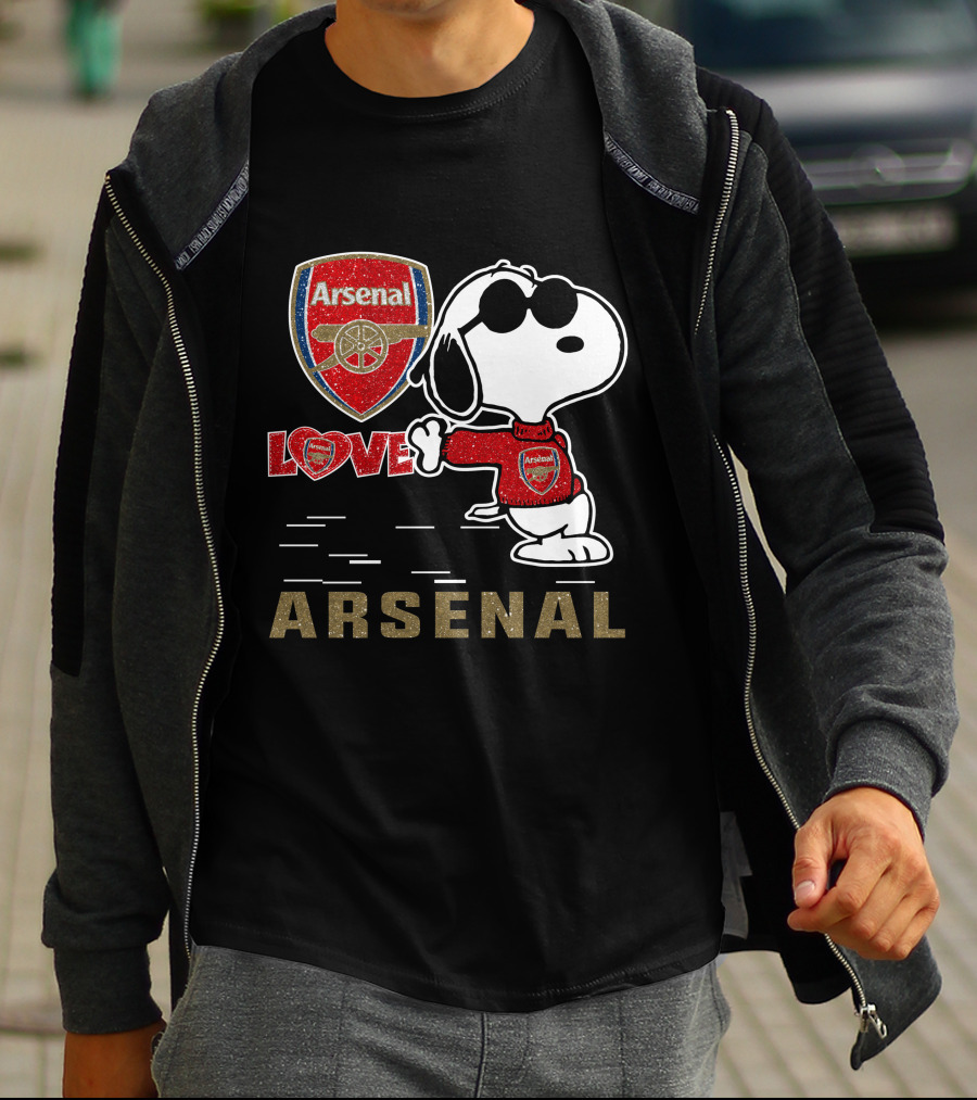 Snoopy Arsenal Love Arsenal Football Club T-Shirt