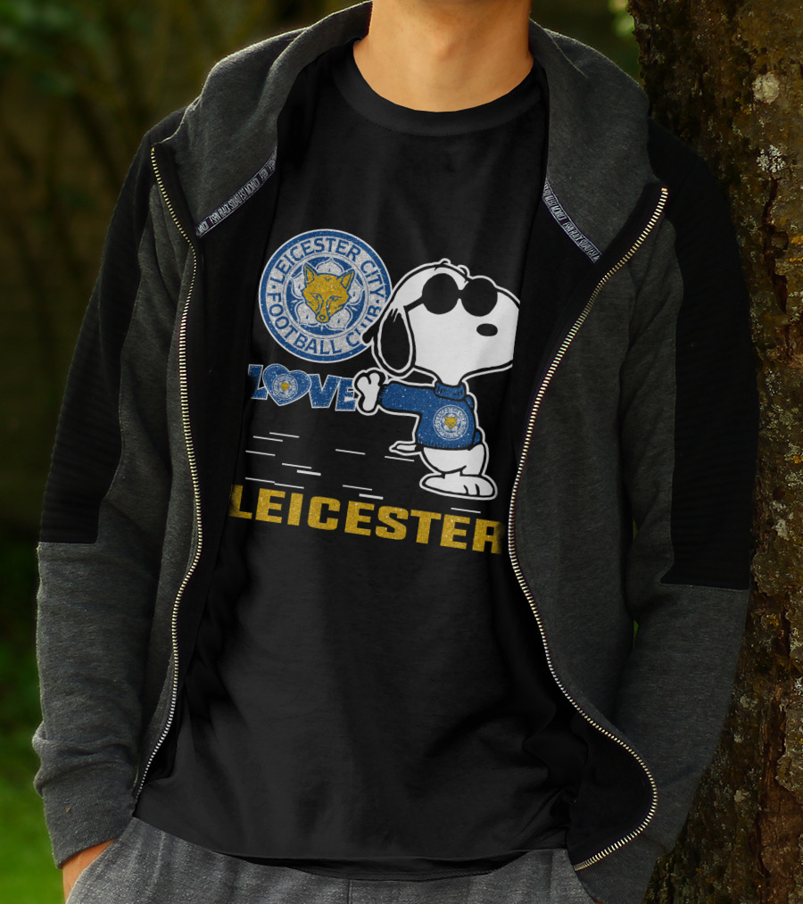 Snoopy Love Leicester City Football Club T-Shirt