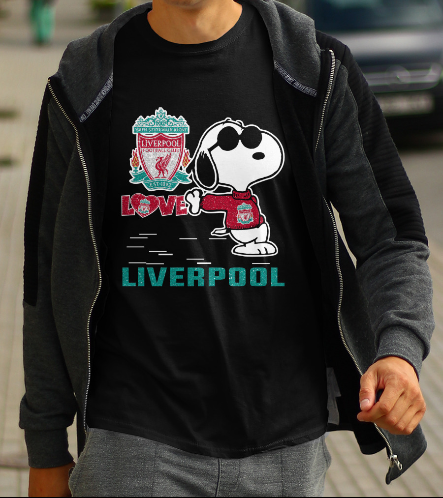 Snoopy Love Liverpool Football Club You’ll Never Walk Alone 131 T-Shirt