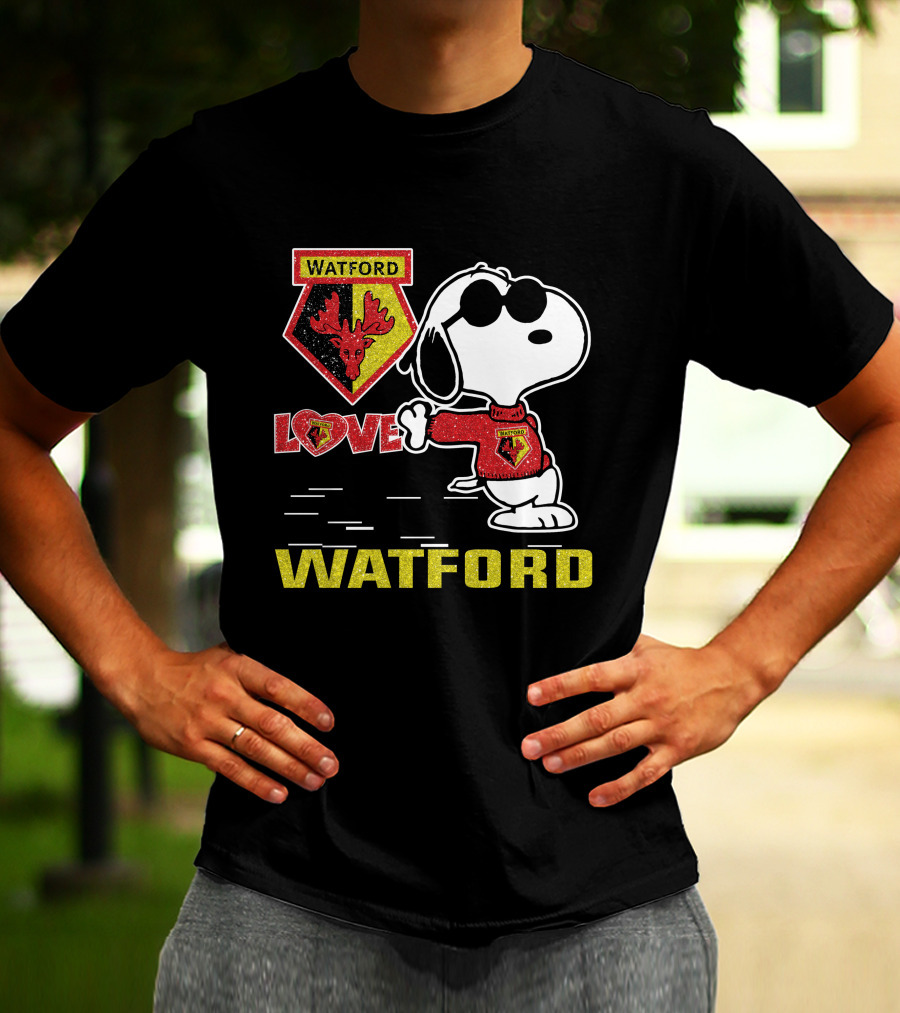 Snoopy Love Watford Fc Football Fan T-Shirt
