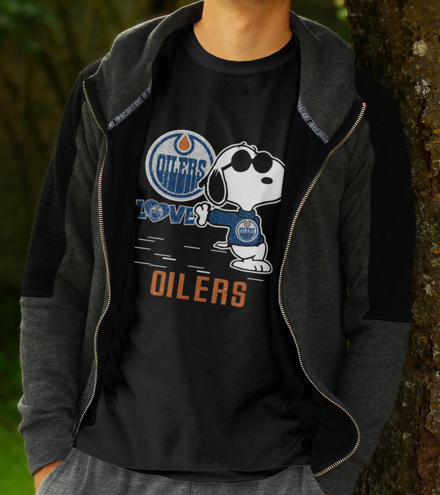 Snoopy Edmonton Oilers Love T-Shirt