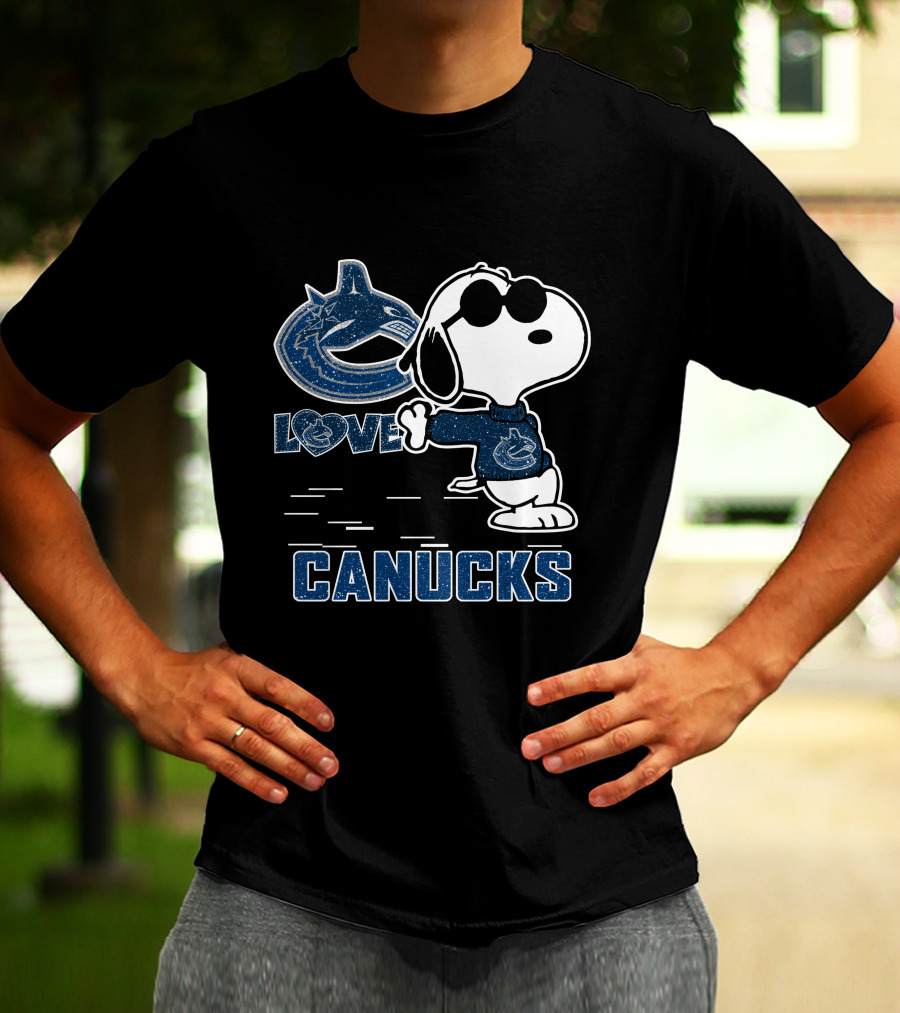Snoopy Canucks Love Vancouver Peanuts Hockey T-Shirt