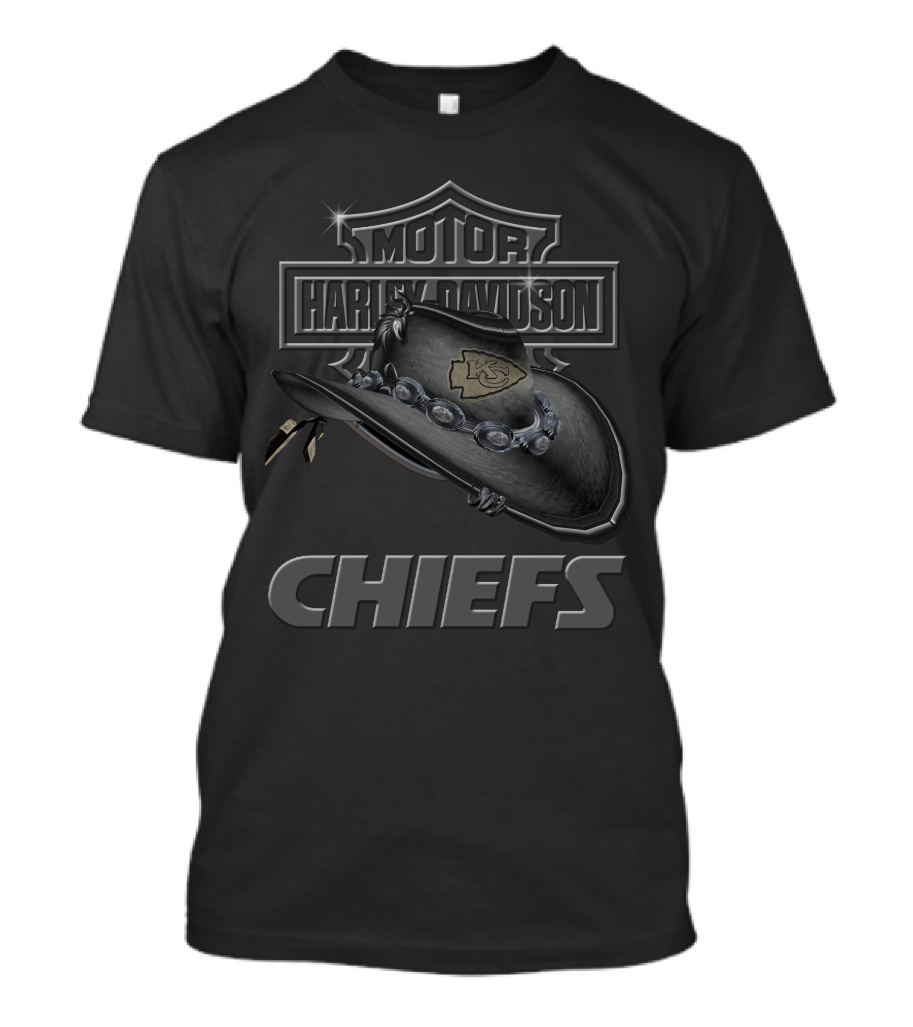 Motor Harley Davidson Kansas City Chiefs 137 Cowboys Hat T-Shirt