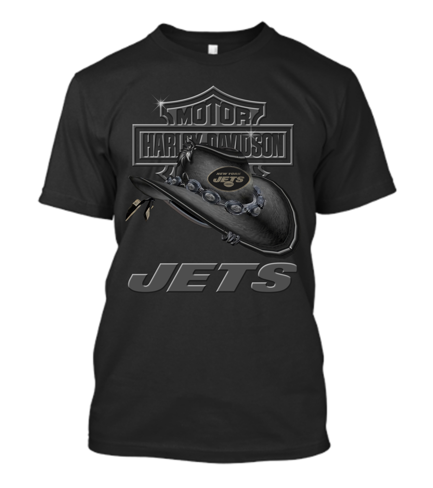 Motor Harley Davidson New York Jets Cowboys Hat T-Shirt