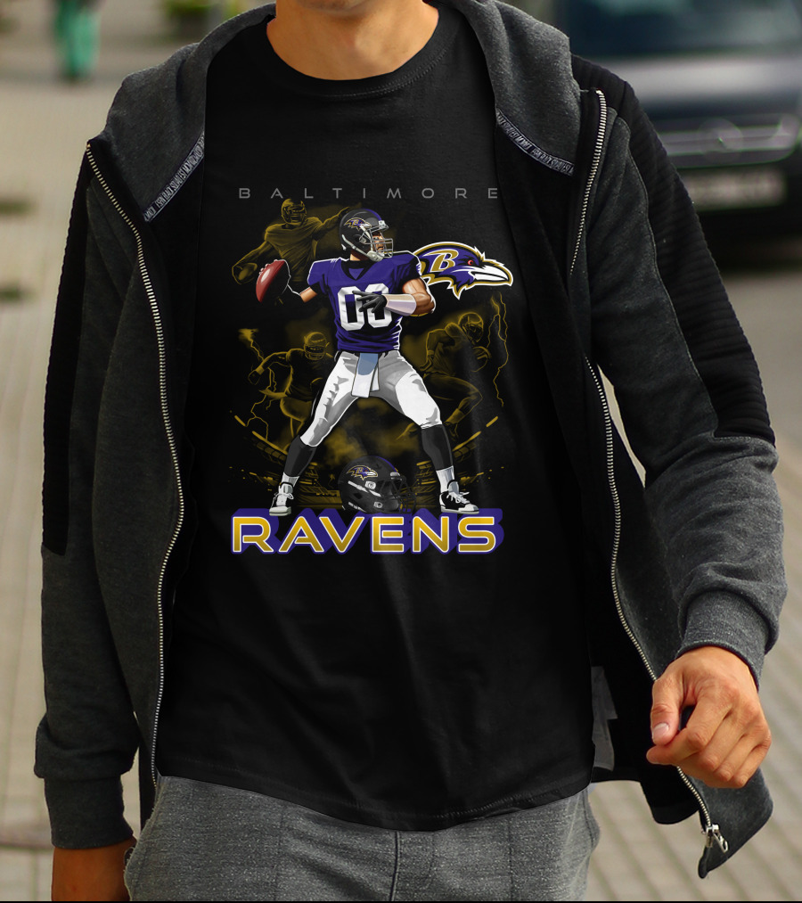Baltimore Ravens Quarterback Football Ravens T-Shirt