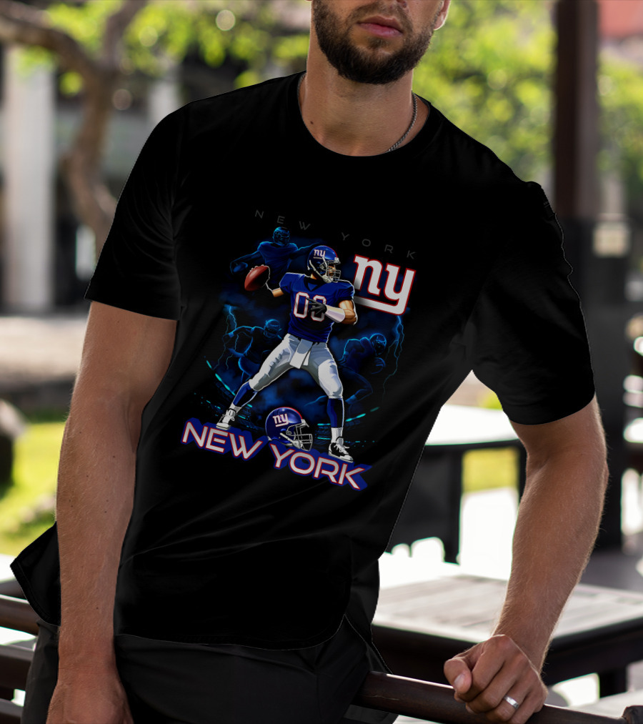 New York Giants Ny Football Player Illustration 03 T-Shirt