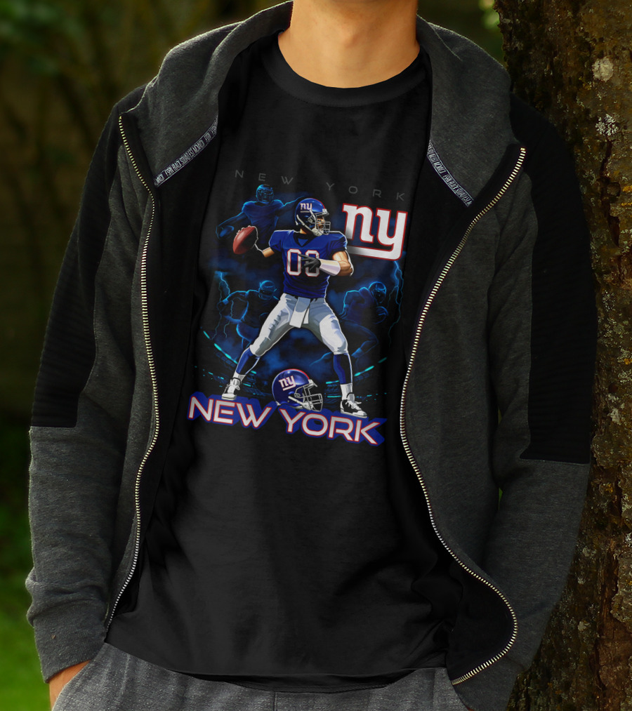 New York Giants Ny Football Player Illustration 03 T-Shirt