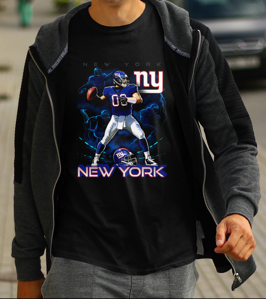 New York Giants Ny Football Player Illustration 03 T-Shirt