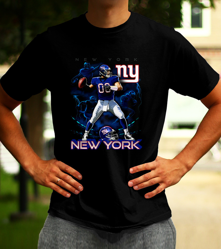 New York Giants Ny Football Player Illustration 03 T-Shirt