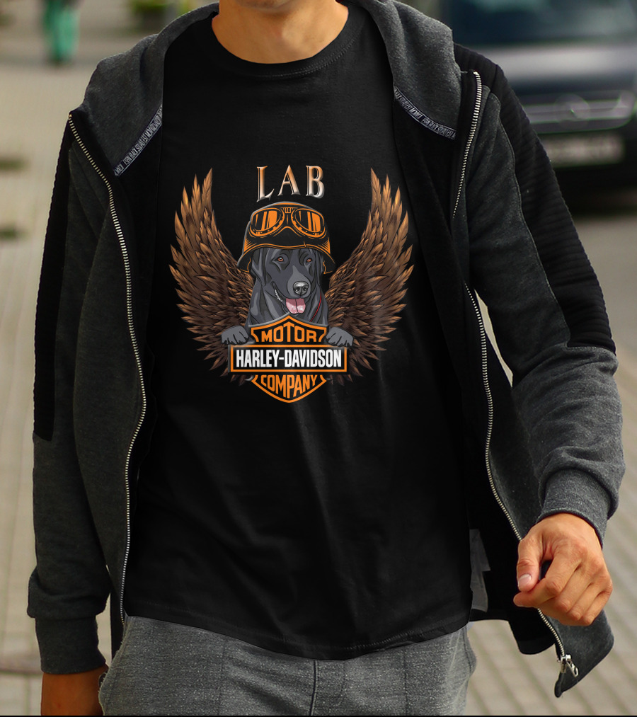 Hd Labs 139 Harley Davidson Motor Company Dog Goggles Wings T-Shirt