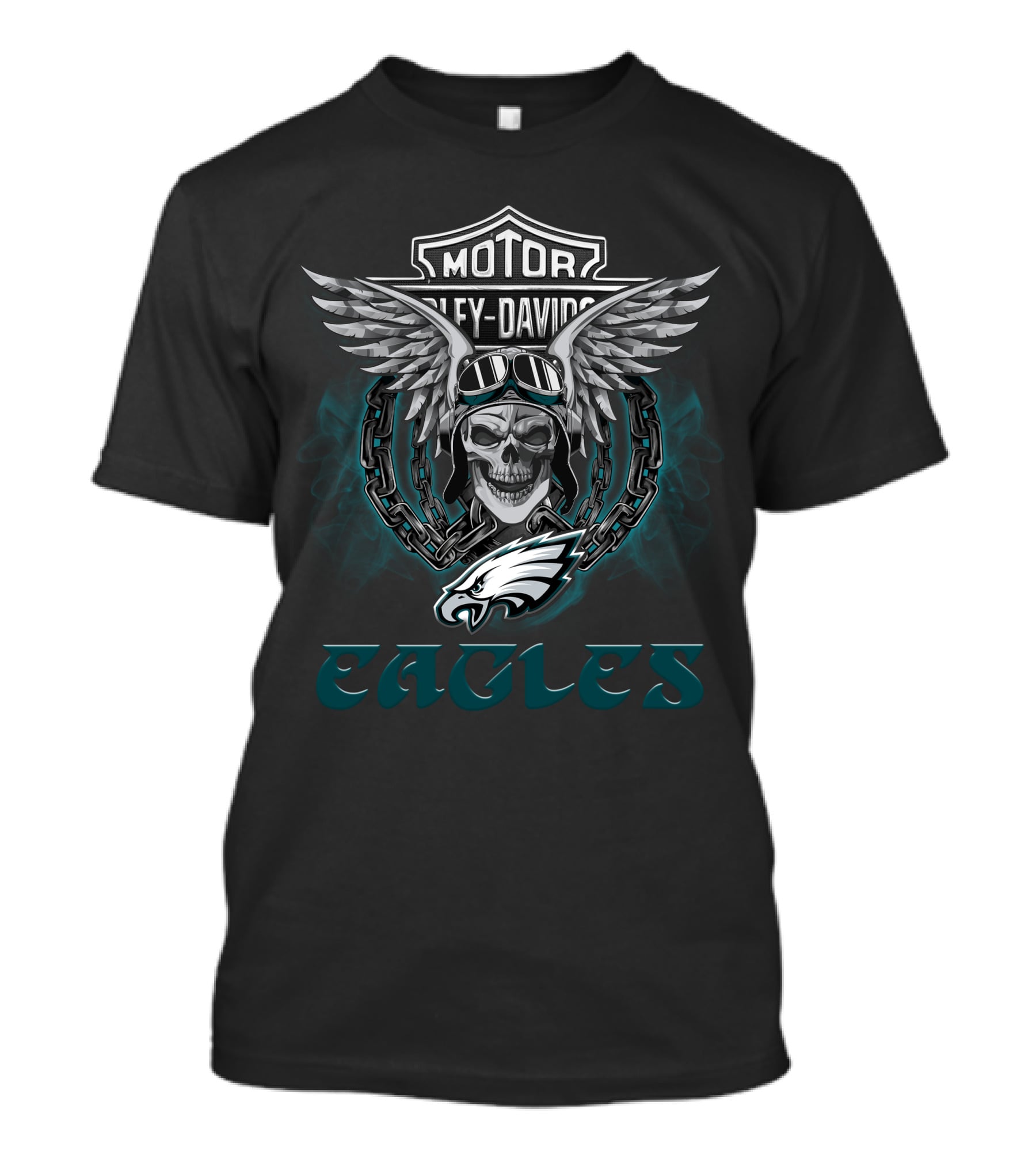 Motor Harley Davidson Philadelphia Eagles Nfl Football Fans T-Shirt