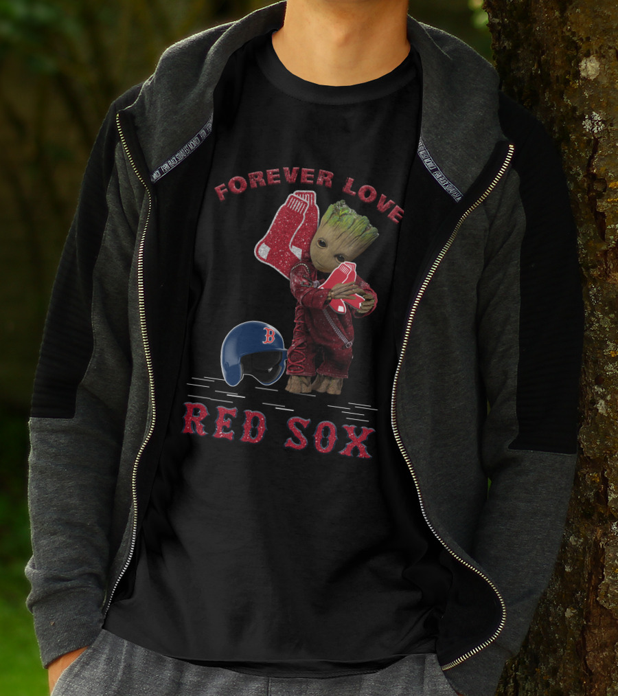Forever Love Groot Boston Red Sox MLB Fans T-Shirt