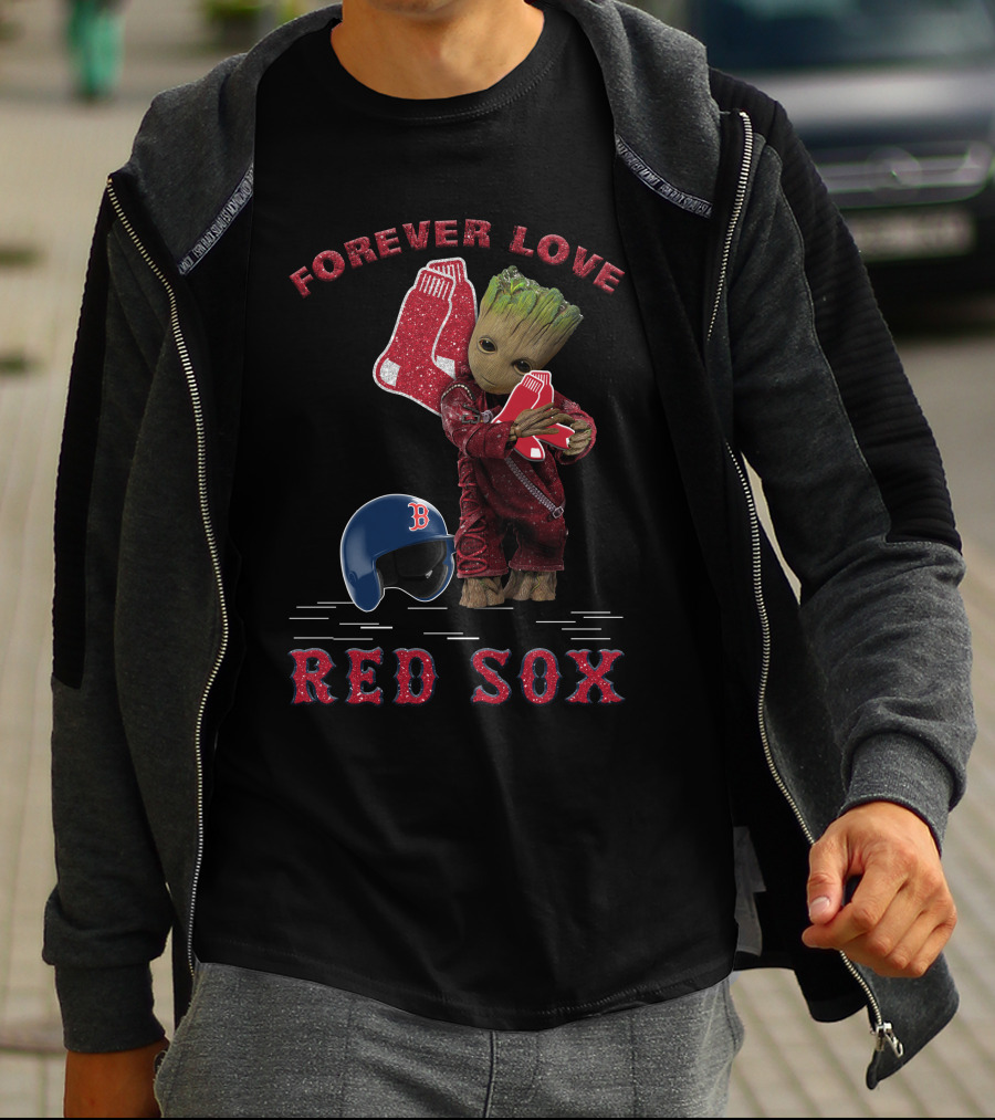 Forever Love Groot Boston Red Sox MLB Fans T-Shirt