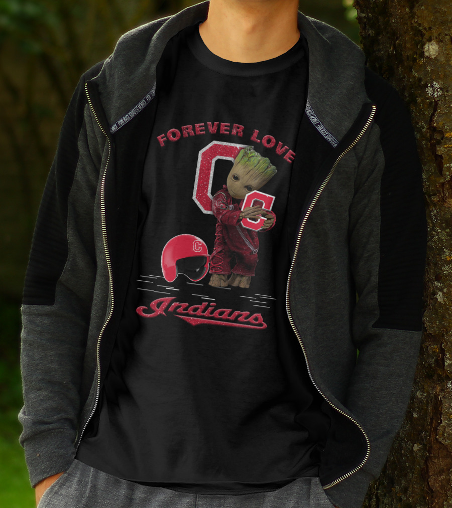 Forever Love Groot Cleveland Indians MLB Fans T-Shirt