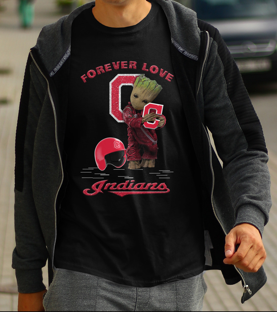 Forever Love Groot Cleveland Indians MLB Fans T-Shirt
