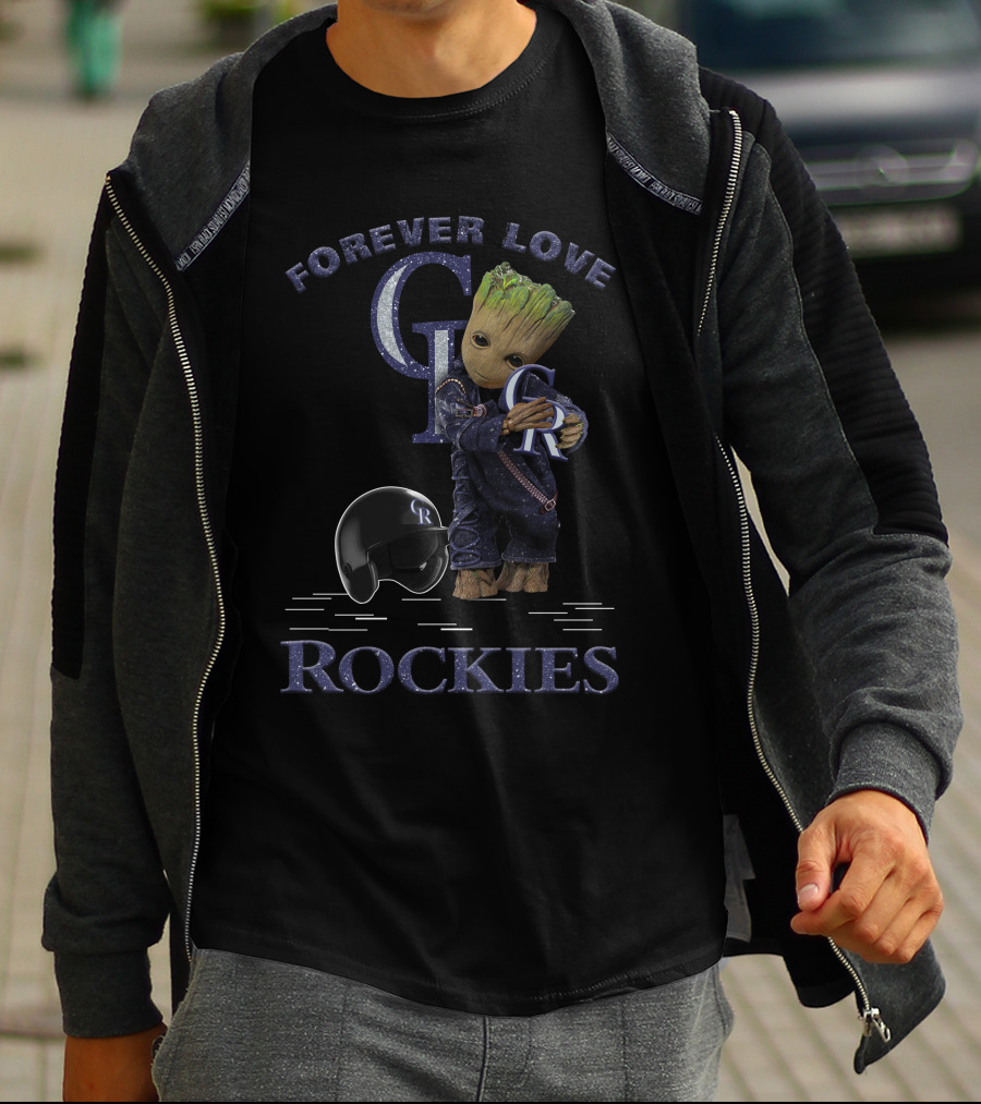 Groot Forever Love Colorado Rockies Fans T-Shirt