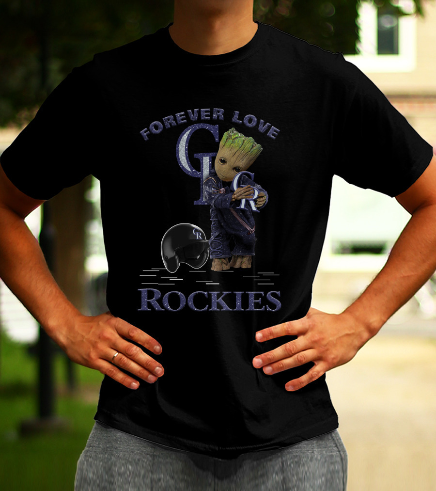 Groot Forever Love Colorado Rockies Fans T-Shirt