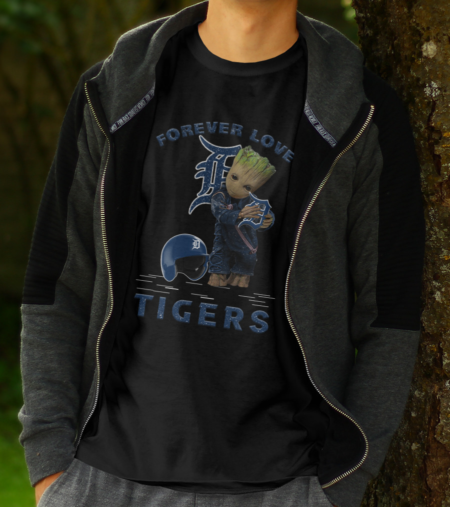 Forever Love Detroit Tigers Groot MLB Fans T-Shirt