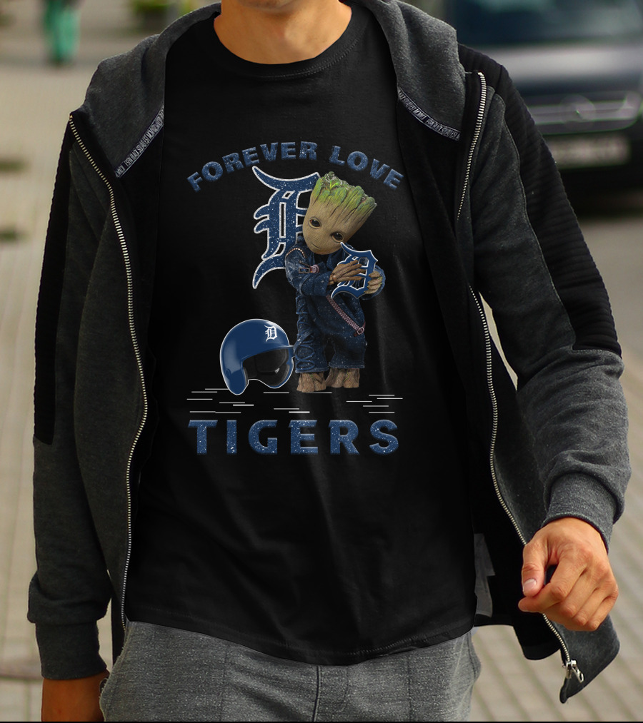 Forever Love Detroit Tigers Groot MLB Fans T-Shirt
