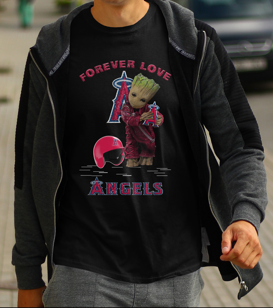Forever Love Angels Groot Los Angeles MLB Fans T-Shirt