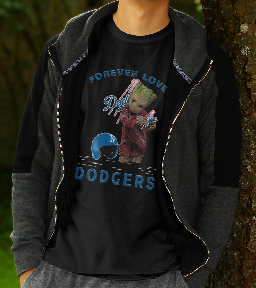 Forever Love Dodgers Los Angeles MLB Baseball Groot Fan Favorite T-Shirt