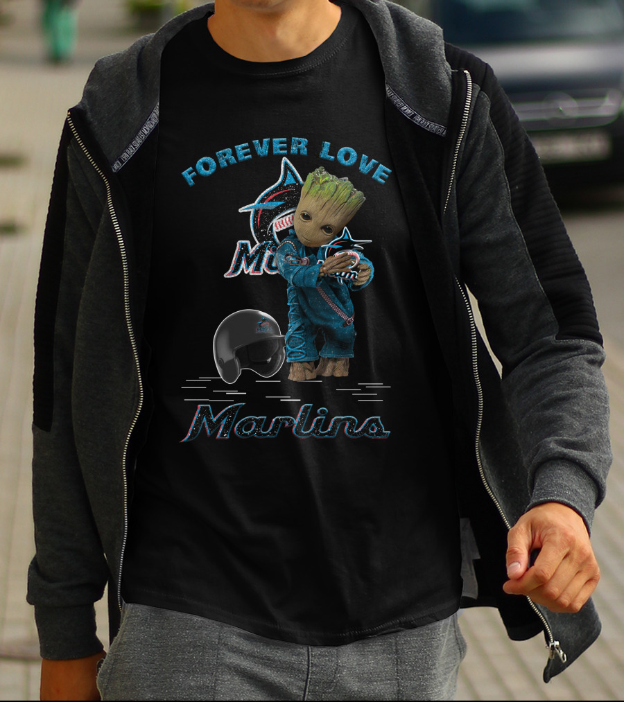 Forever Love Marlins Groot Miami Marlins Fans T-Shirt