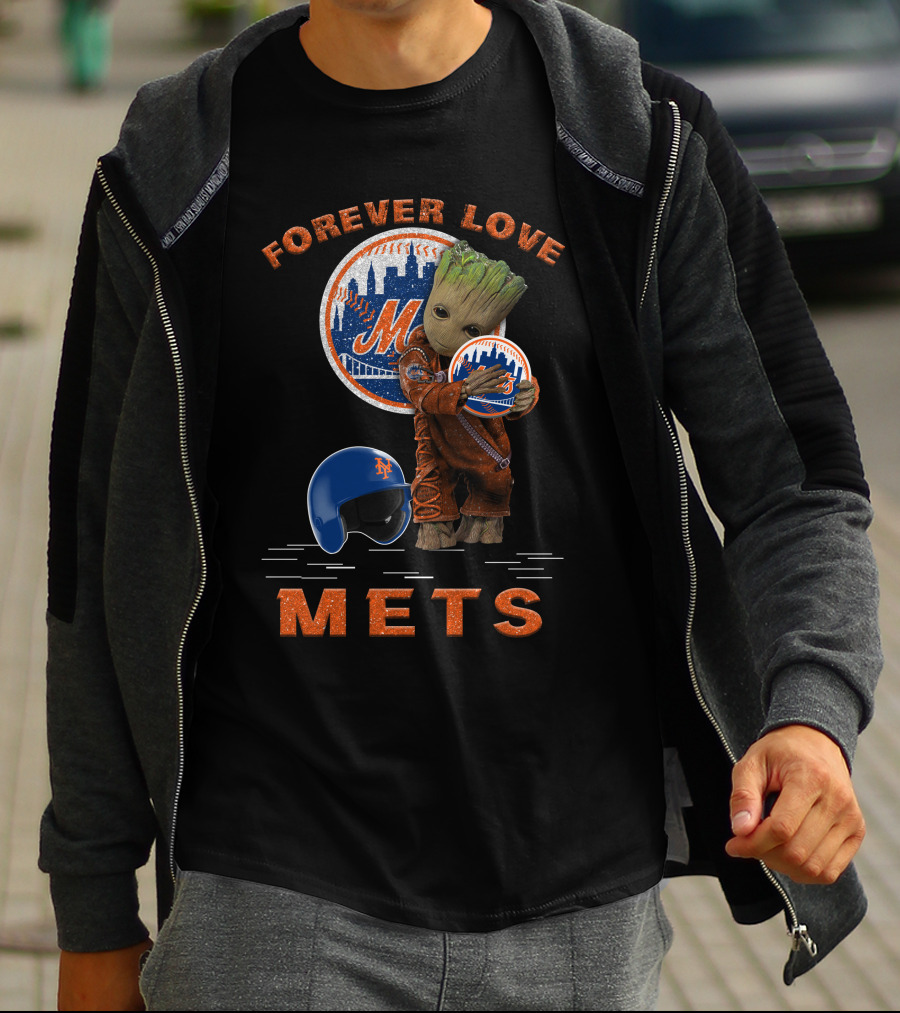 Forever Love Mets Groot MLB Fans T-Shirt