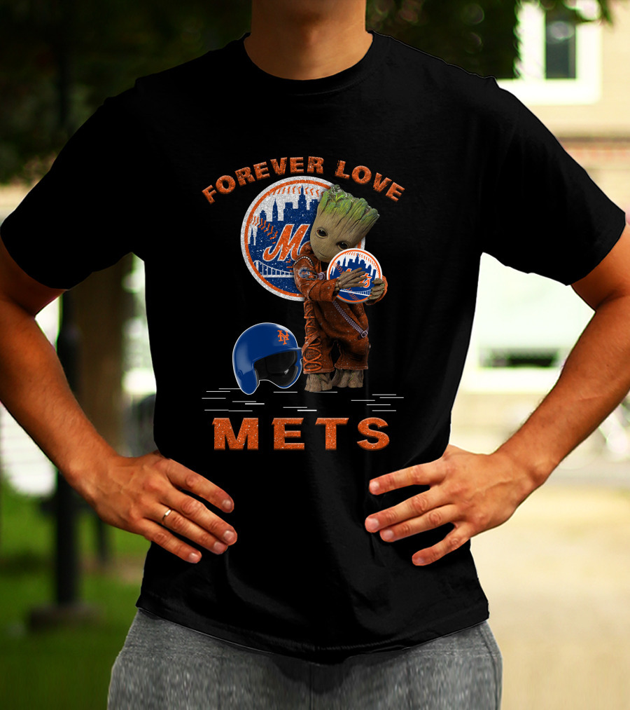 Forever Love Mets Groot MLB Fans T-Shirt