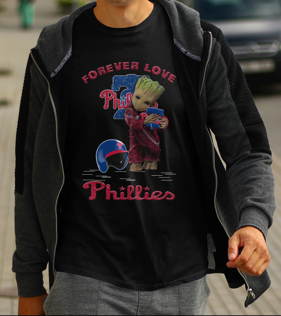 Forever Love Phillies Groot Philadelphia Baseball MLB Fans T-Shirt