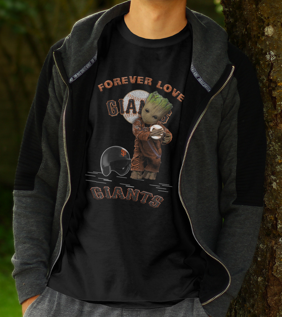 Forever Love Giants Groot Baseball Fans T-Shirt