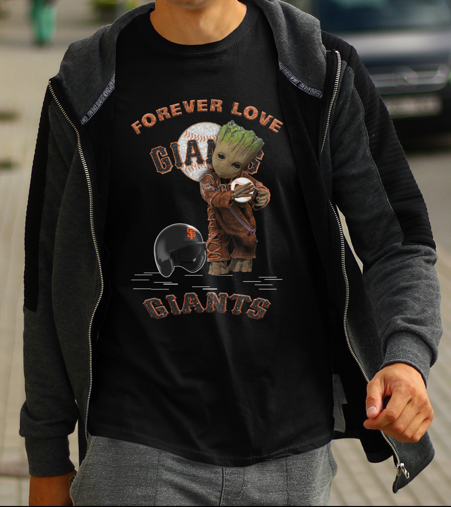 Forever Love Giants Groot Baseball Fans T-Shirt