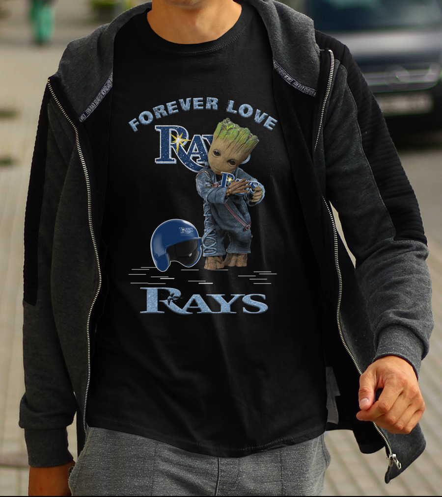 Forever Love Tampa Bay Rays MLB Fans Groot Baseball Enthusiast T-Shirt