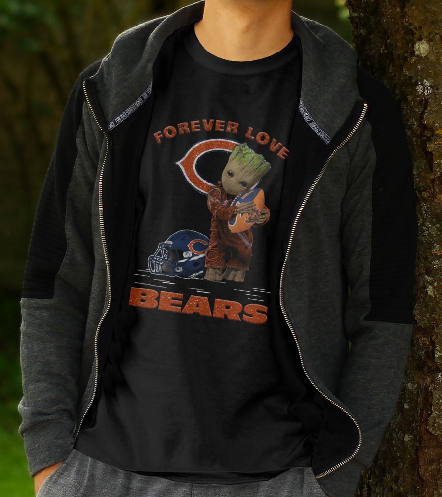 Forever Love Bears Groot Football Fan T-Shirt
