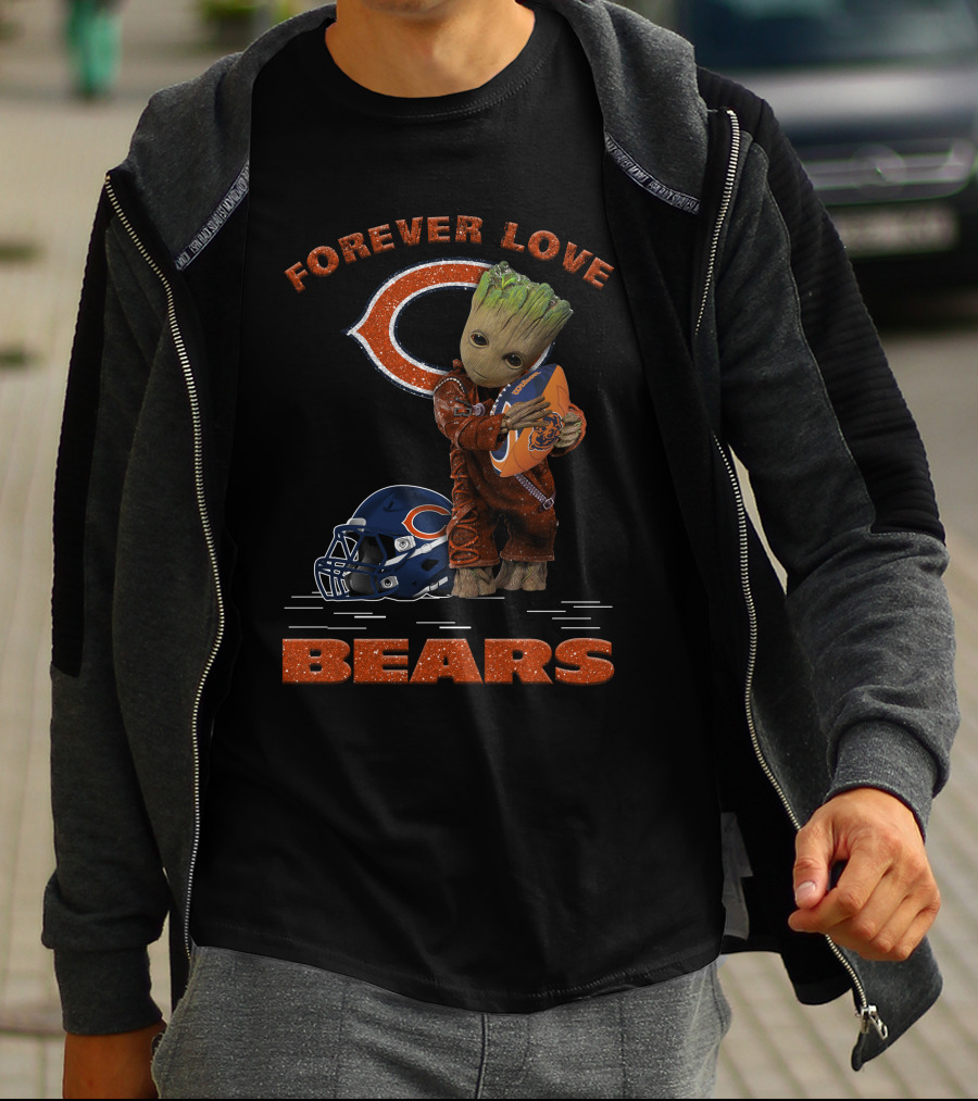 Forever Love Bears Groot Football Fan T-Shirt