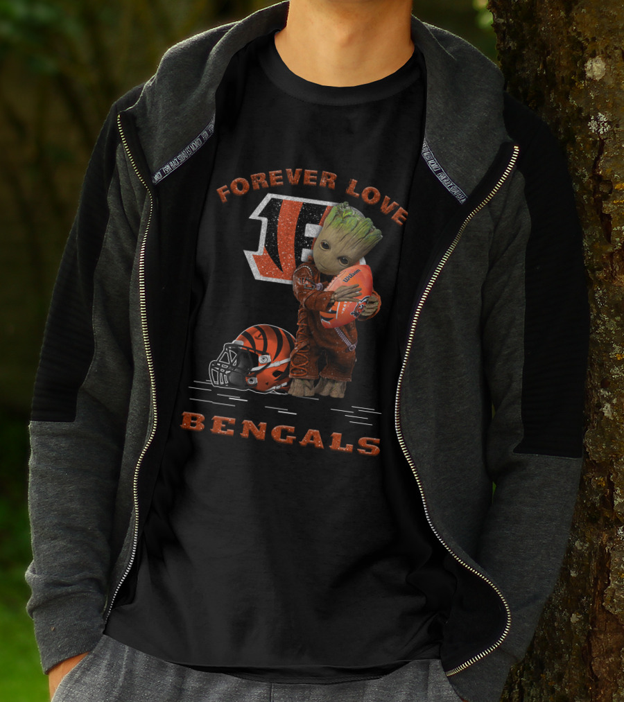 Forever Love Groot Cincinnati Bengals T-Shirt