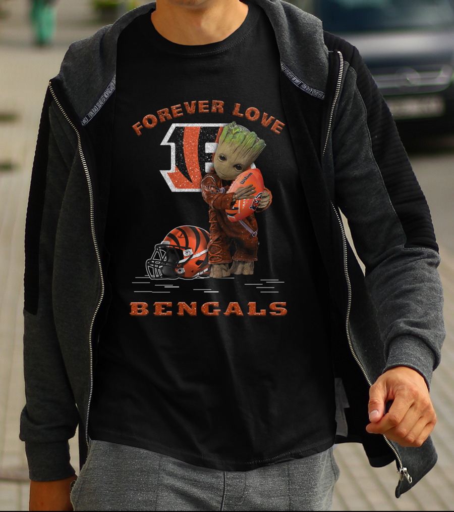 Forever Love Groot Cincinnati Bengals T-Shirt