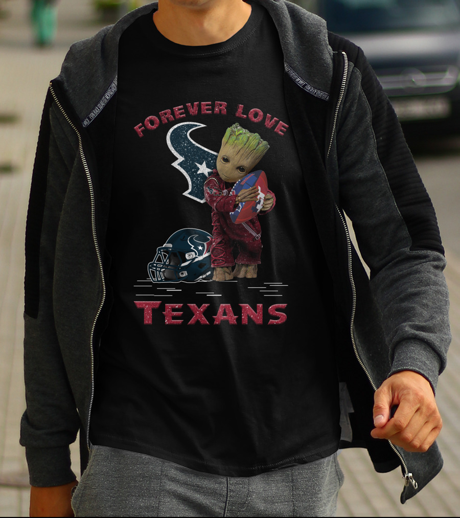 Forever Love Texans Groot Football Helmet T-Shirt