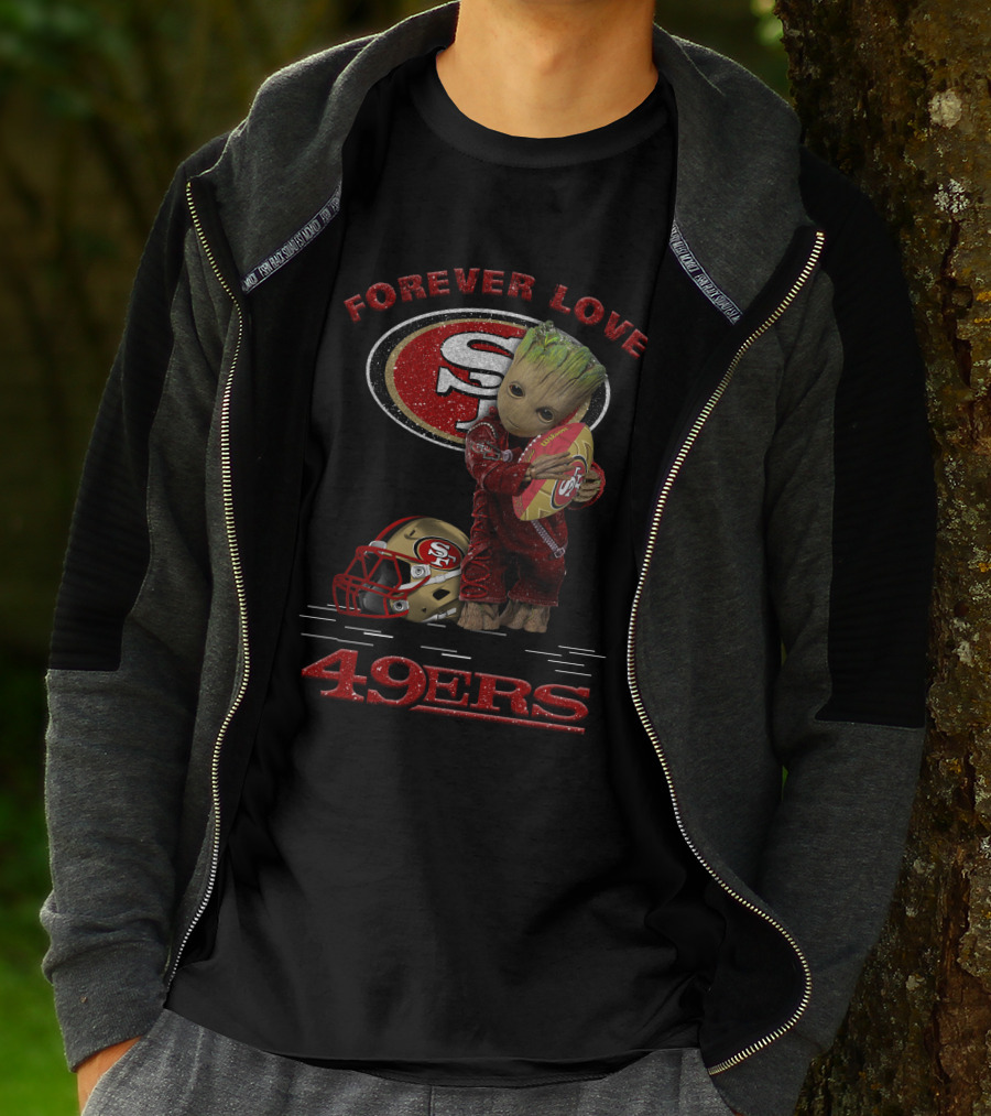 Forever Love 49ers Groot San Francisco Football Heart T-Shirt