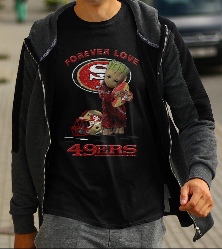 Forever Love 49ers Groot San Francisco Football Heart T-Shirt