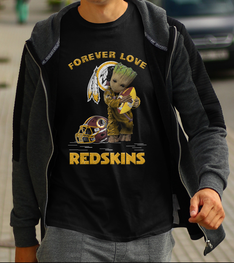 Forever Love Groot Redskins Nfl Football Fans T-Shirt
