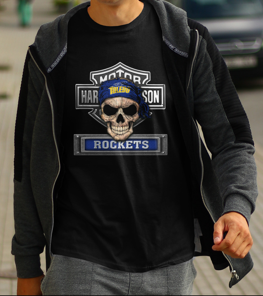 Harley Davidson Skull Bandana Toledo Rockets T-Shirt