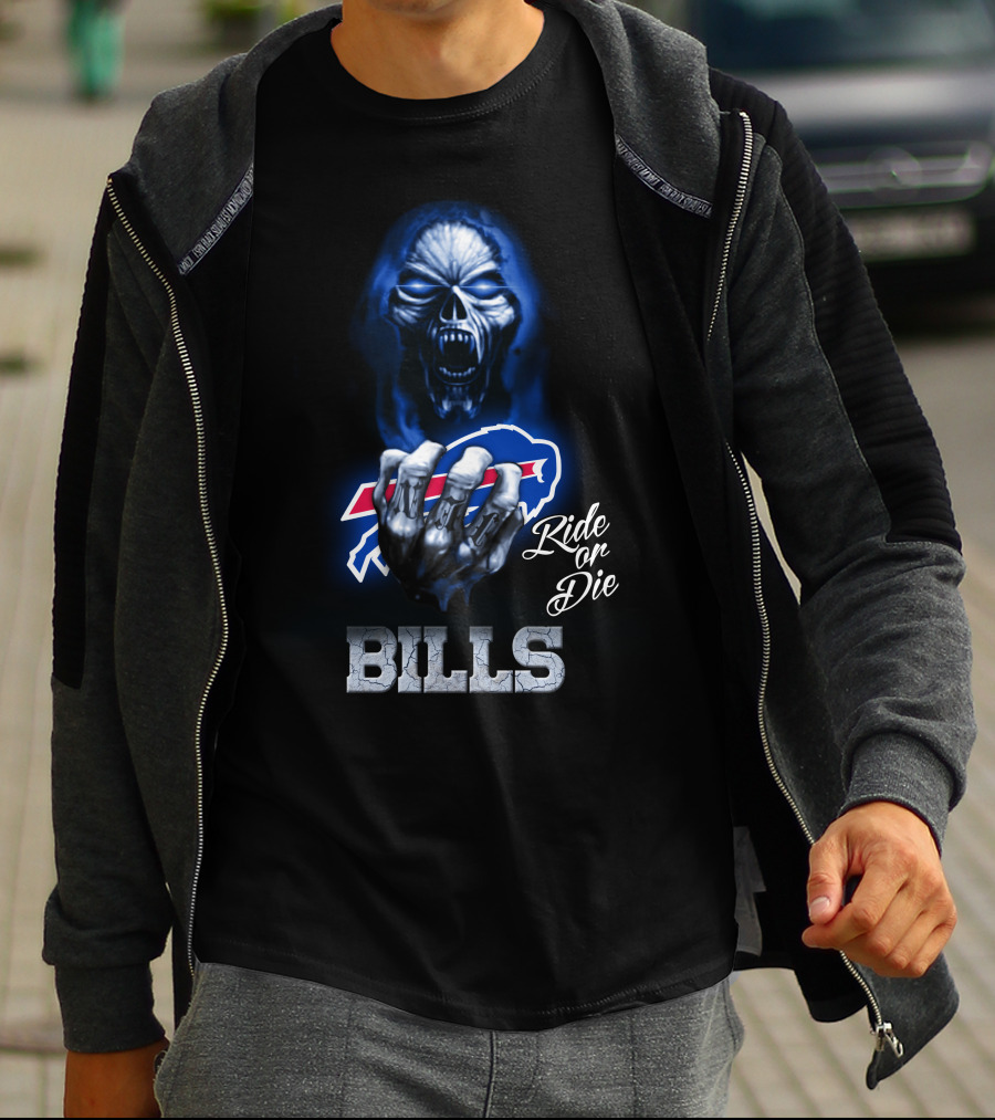 Buffalo Bills Ride Or Die Skull Nfl 146 Hd0004 T-Shirt
